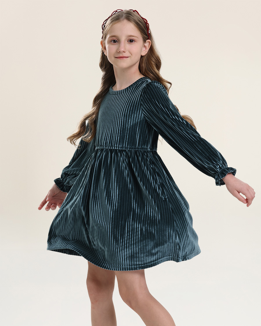 Girls Velvet Dress